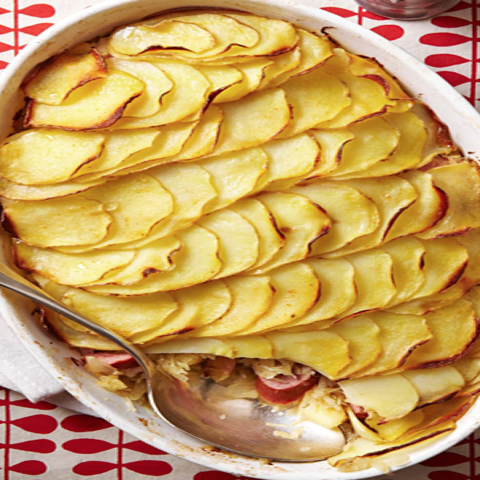 Sauerkraut & Sausage Casserole