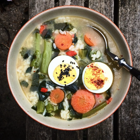 New! Miso Cabbage and Rice Soup