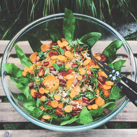 New! Carrot & brown rice salad
