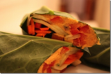 Raw collard wrap with sweet potato Hummus